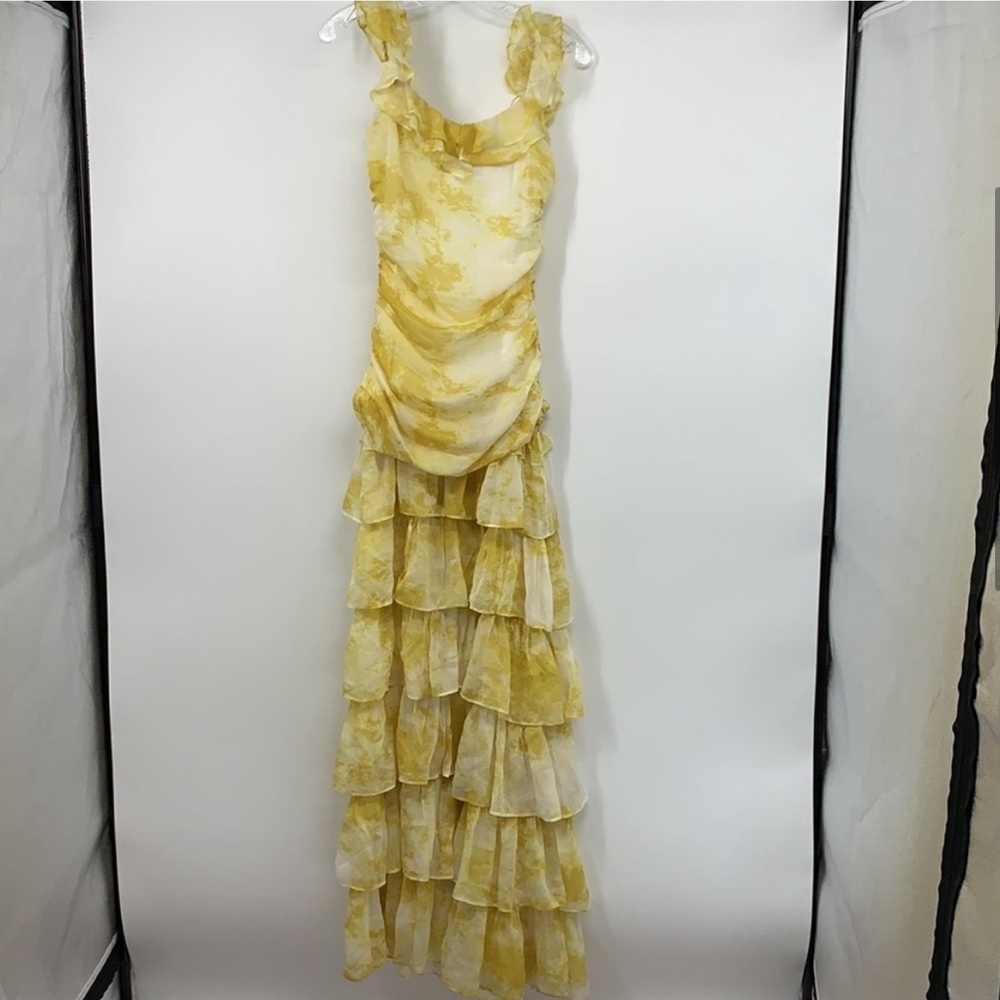 REVOLVE Yellow Ruffled Maxi Dress - Picture 8 of 10